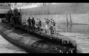 German submarine Deutschland leaving US German submarine Deutschland in 1916.