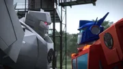 L-R: Megatron, Optimus Prime