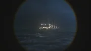 The crosshairs of periscope as Soviet sub targets the Gustloff.