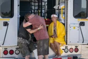 Brantford, Ontario, Canada - Ron Morcom consoles his father in he moments after a fatal accident at the Reno Air Race. Ron's brother Greg is among the victims of the crash that saw a modified P-51 Mustang slam to the ground near the grandstand, killing 10 people on the ground and famed pilot Jimmy Leeward.