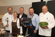 Johann Lafer, Cornelia Poletto, Johannes B. Kerner, Sebastian Lege und Alfons Schubeck