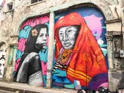Graffitti an einer Hauswand in Panama City.