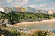 Das Küstendorf Tenby in Pembrokeshire.