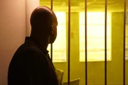 Robert Harvey looking through bars