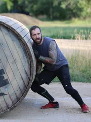 Jesse during log challenge