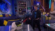 L-r: Dr. Colosso, Max Thunderman (Jack Griffo)
