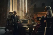 l-r: Queen Rhaenyra Targaryen (Emma D'Arcy),  Lady Rhaena Targaryen (Phoebe Campbell)