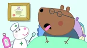 Oh nein! Jetzt hat es Doktor Braunbär (r.) selbst erwischt. Doch seine Krankenschwester hilft ihm.