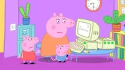 Peppa Pig, Mummy Pig, George Pig.
