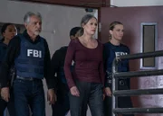 (v.l.n.r.) David Rossi (Joe Mantegna); Emily Prentiss (Paget Brewster); Jennifer Jareau (A.J. Cook)