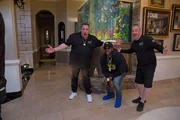 Wayde, 2 Chainz and Brett in front of the finished tank.