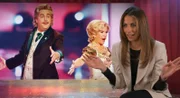 Negah Amiri (r) lacht gerne über Bastian Pastewka (l) und Anke Engelke - (hier in Verkleidung als Volksmusik-Paar Wolfgang (B. Pastewka) und Anneliese (Anke Engelke))