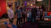 L-R: Wolfgang (Jake Borelli), Gideon (Kenny Ridwan), Oyster (Tanner Stine), Max Thunderman (Jack Griffo), Simone (Genneya Walton)