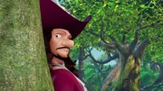 Captain Hook in Hab-Acht-Stellung.