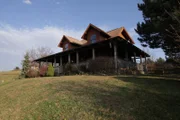 The exterior of the Wind Ridge House in Canton, North Carolina, as seen on HGTV's Mountain Life.