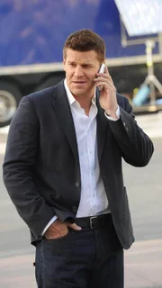 Booth (David Boreanaz) ist mit Brennan nach L.A. gereist, um dort die Dreharbeiten an einem Film zu begleiten, der auf einem Buch von Brennan beruht.