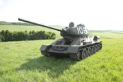 A T34 tank is pictured in Salisbury, United Kingdom. (National Geographic)
