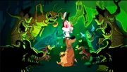 Mitte: Chester (unten), Harold, Bunnicula (oben)