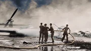 Soldaten löschten das Feuer