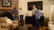 Dave and Jenny are discusing what renovations Jay and Laura invision for their home, as seen on Fixer to Fabulous.
