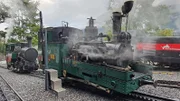 Lokvorbereitungen vor dem Depot der Dampfzahnradbahn in Brienz.