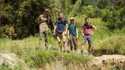 Wide hero shot of the crew in Kuta (L-R) Parker, Sam, Karla, Fred