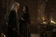 l-r: Prince Daemon Targaryen (Matt Smith), Alys Rivers (Gayle Rankin)