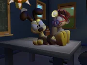 Odie landet bei einem Jungen, der sich als durchgeknallter Hobbywissenschaftler entpuppt, der Odie in eine Kakerlake verwandeln will.