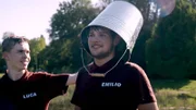 Luca und Emilio nach Wasserschlacht im Rosenthal Leipzig.