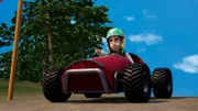Peter ist bereit, zu beweisen, dass er der schnellste Gokart-Fahrer ist.