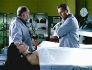 Dr. Al Robbins (Robert David Hall, l.) und Grissom (William Petersen) fangen mit der Autopsie zweier ermordeter Frauen an. Was hatten die Opfer gemeinsam?