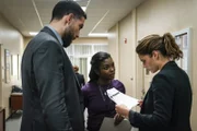 (v.l.n.r.) Omar Adom Zidan (Zeeko Zaki); Kristen Chazal (Ebonee Noel); Maggie Bell (Missy Peregrym)