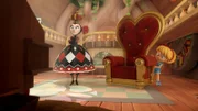 v.li.: Die Königin, Alice