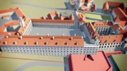 3D Animation Leopoldinischer Trakt im Jahr 1665, Hofburg, Wien.