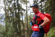 Bergretter Christian Aicher bei einem Einsatz der Bergwacht Ramsau.