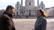 Karl Hohenlohe, Katrin Unterreiner vor der Karlskirche.