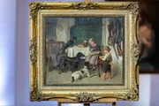 Der Münchner Maler Adolf Eberle war um 1900 spezialisiert auf Kinder und Tiere.