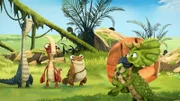 Trey beauftragt Tiny damit, einen Triceratops-Trainingskurs für ihre kleine Schwester Tory zu erstellen.