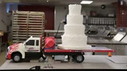 The finished Two Truck wedding cake.