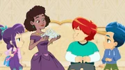 Lin Patty und Petro mit Prinzessin Zamunda.