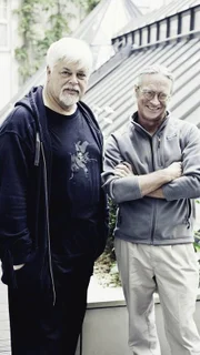 Paul Watson (l.), Peter Jay Brown