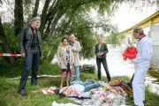 (v.li.): Stefan Jürgens (Carl Ribarski), Maria Happel (Dr. Franziska Beck), Gregor Seberg (Helmuth Nowak), Helmut Bohatsch (Franz Wohlfahrt).