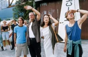 (v.li.): Manuel Guggenberger (Maxl Burgner), Harald Krassnitzer (Dr. Justus Hallstein), Daniela Ziegler (Anna Fellner), Andreas Nickl (Tom).