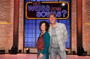 Die Fernsehmoderatorin und Sängerin Isabel Varell (l.) und der Moderator und Journalist Peter Großmann (r.) sind heute Kandidat:innen bei "Wer weiß denn sowas?".