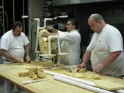 Tea Party Cake and Hells Angels Cake. Danny Dragone, Buddy and Mauro Castano build the Hells Angels cake from cereal treats.