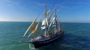 Die "Belem" wurde als Frachtschiff 1896 in Nantes erbaut und diente später als italienisches Segelschulschiff. Heute fährt sie wieder unter französischer Flagge. Die "Belem" wurde als Frachtschiff 1896 in Nantes erbaut und diente später als italienisches Segelschulschiff. Heute fährt sie wieder unter französischer Flagge.