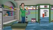 Dilys fragt sich, ob Norman etwas mit dem Hochwasser zu tun hat.