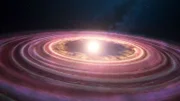 Vor 4,5 Milliarden Jahren entsteht unsere Sonne inmitten einer riesigen rotierenden Gas- und Staubwolke. In dieser protoplanetaren Scheibe bilden sich alle Planeten unseres Sonnensystems.