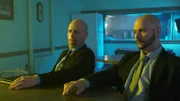 Close-up of detectives in interview