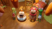 Begutachten die Decke: Marilu, Nö-Nö mit Karli, Tüftel und Undine.